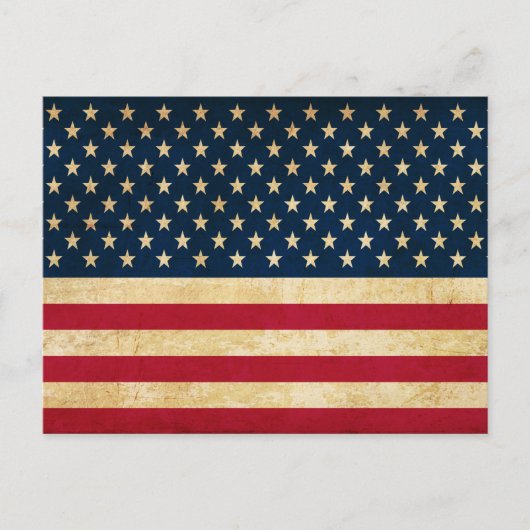 Oude Amerikaanse vlag Briefkaart (Voorkant)