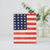  oude Amerikaanse vlag Briefkaart (Staand voorkant)