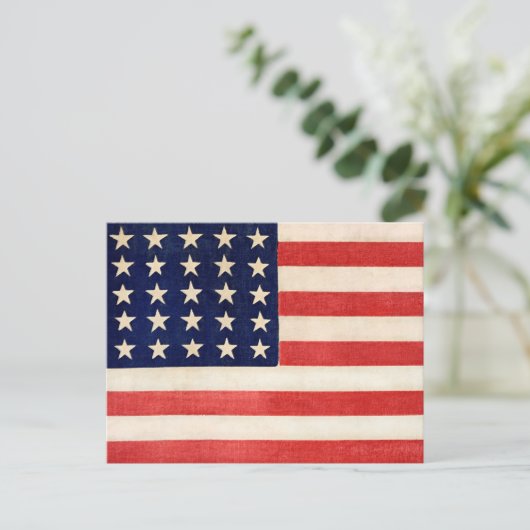  oude Amerikaanse vlag Briefkaart (Staand voorkant)
