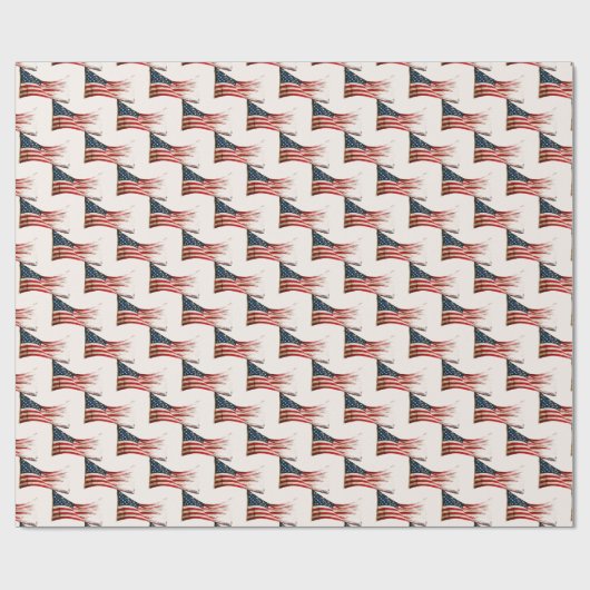 oude Amerikaanse vlag Cadeaupapier (Vlak)