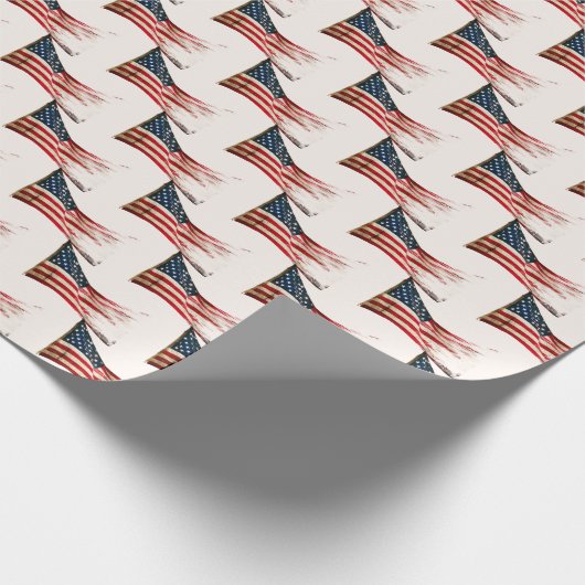 oude Amerikaanse vlag Cadeaupapier (Hoek)
