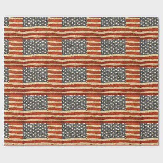 Oude Amerikaanse vlag Cadeaupapier (Vlak)
