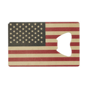 Oude Amerikaanse Vlag Creditkaart Flessenopener