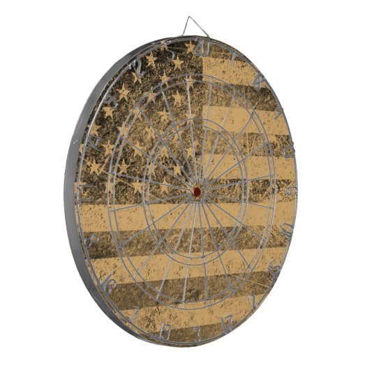 Oude Amerikaanse vlag Dartbord (Voorkant Links)