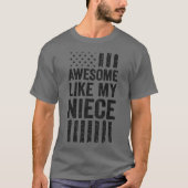 Oude Amerikaanse Vlag Geweldig Net Als Mijn Niece T-shirt (Voorkant)
