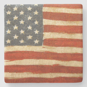 Oude Amerikaanse vlag Glory Stenen Onderzetter