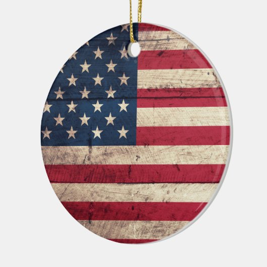 Oude Amerikaanse vlag Keramisch Ornament (Links)