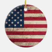 Oude Amerikaanse vlag Keramisch Ornament (Achterkant)