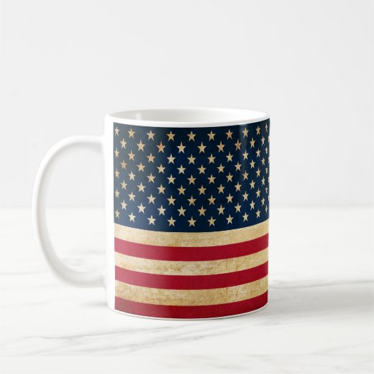 Oude Amerikaanse vlag Koffiemok (Links)