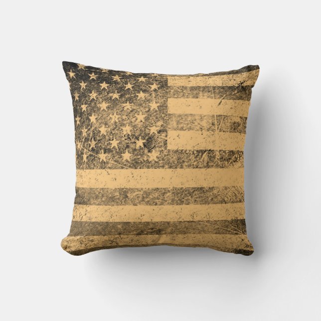 Oude Amerikaanse vlag Kussen (Voorkant)