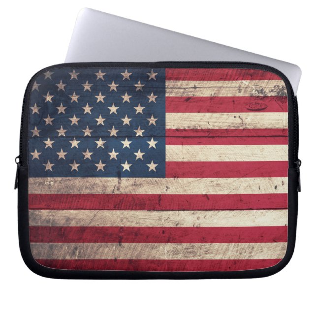 Oude Amerikaanse vlag Laptop Sleeve (Voorkant)