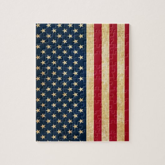 Oude Amerikaanse vlag Legpuzzel (Verticaal)