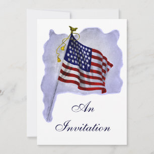 Oude Amerikaanse vlag op maat gemaakte feestelijke Kaart