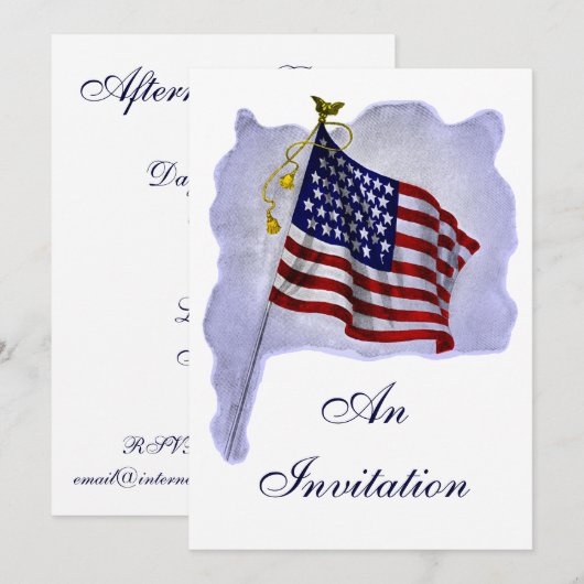 Oude Amerikaanse vlag op maat gemaakte feestelijke Kaart (Voorkant / Achterkant)