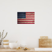 Oude Amerikaanse vlag Poster (Keuken)