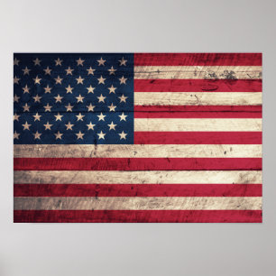 Oude Amerikaanse vlag Poster