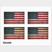 Oude Amerikaanse Vlag Print Rechthoekige Sticker