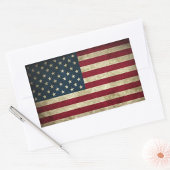 Oude Amerikaanse Vlag Print Rechthoekige Sticker