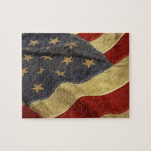 Oude Amerikaanse vlag Puzzle Legpuzzel (Horizontaal)