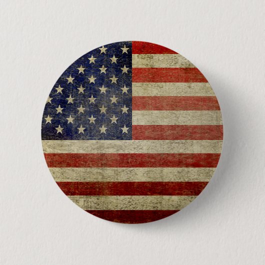 Oude Amerikaanse vlag Ronde Button 5,7 Cm (Voorkant)