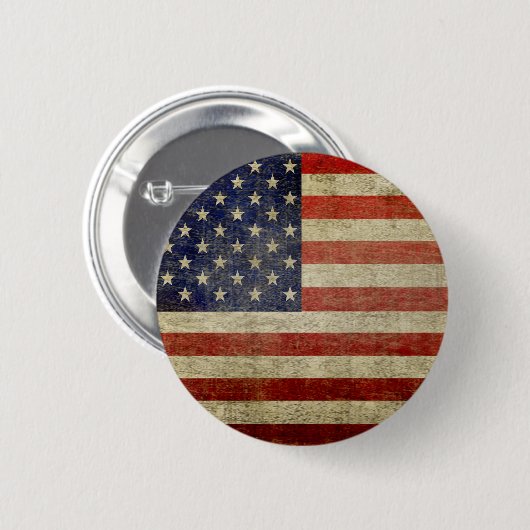 Oude Amerikaanse vlag Ronde Button 5,7 Cm (Voorkant /achterkant)