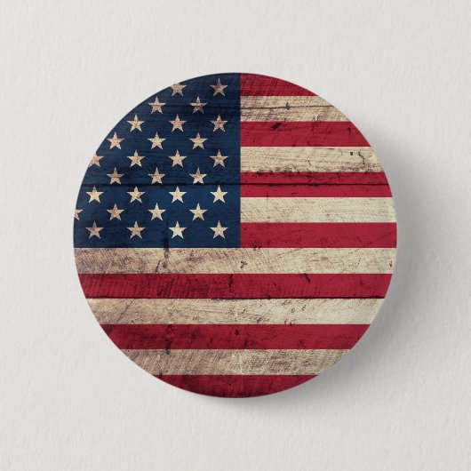 Oude Amerikaanse vlag Ronde Button 5,7 Cm (Voorkant)