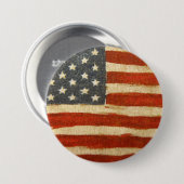 Oude Amerikaanse vlag Ronde Button 7,6 Cm (Voorkant /achterkant)