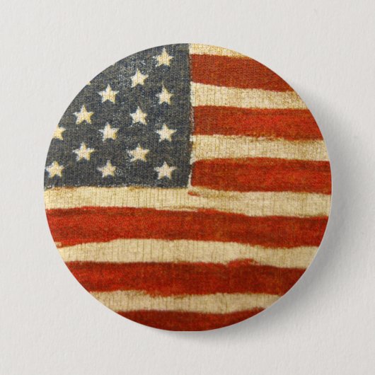 Oude Amerikaanse vlag Ronde Button 7,6 Cm (Voorkant)