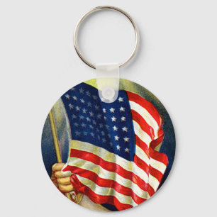 Oude Amerikaanse vlag Sleutelhanger