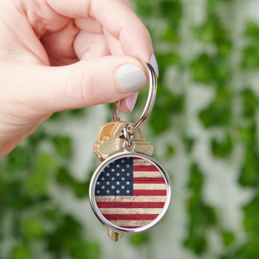 Oude Amerikaanse vlag Sleutelhanger (Hand)