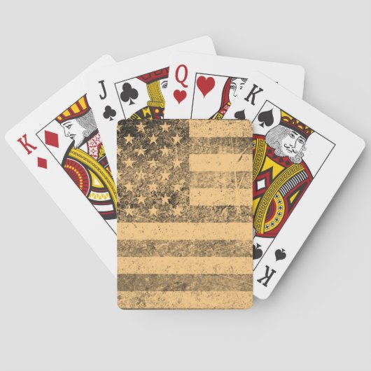 Oude Amerikaanse vlag Speelkaarten (Achterkant)