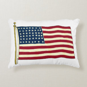 Oude Amerikaanse Vlag, Sterren en Strepen Accent Kussen
