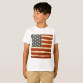 Oude Amerikaanse vlag T-shirt (Voorkant volledig)