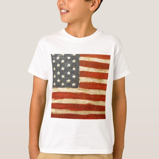 Oude Amerikaanse vlag T-shirt (Voorkant)