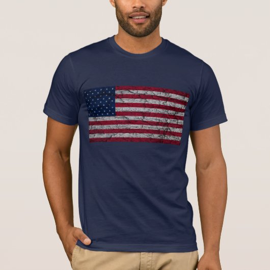Oude Amerikaanse vlag T-shirt (Voorkant)