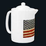 Oude Amerikaanse vlag Theepot<br><div class="desc">Amerika, de oude glorie! Decoreer uw huis in stijl, voeg iets extra toe aan uw vierde dag van juli of de viering van de herdenkingsdag of verrassing voor familie en vrienden met een uniek cadeau. Veel objecten beschikbaar!</div>