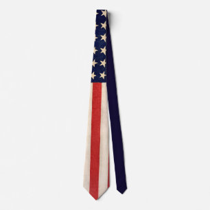 Oude Amerikaanse Vlag uit het verleden Stropdas