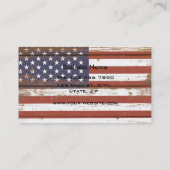 Oude Amerikaanse vlag Visitekaartje (Achterkant)