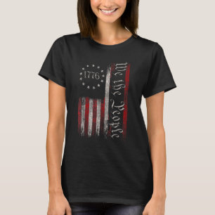  oude Amerikaanse vlagpatriotticus 1776 Wij de Pe T-shirt