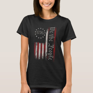  oude Amerikaanse vlagpatriotticus 1776 Wij de Pe T-shirt