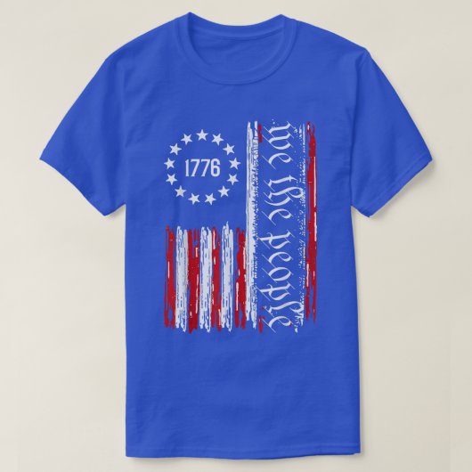  oude Amerikaanse vlagpatriotticus 1776 Wij de Pe T-shirt (Design voorkant)