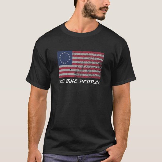  oude Amerikaanse vlagpatriotticus 1776 Wij de Pe T-shirt (Voorkant)