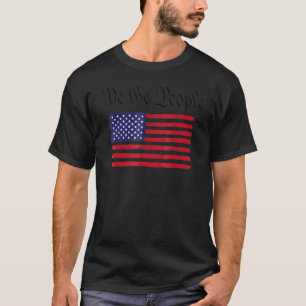  oude Amerikaanse vlagpatriotticus 1776 Wij de Pe T-shirt