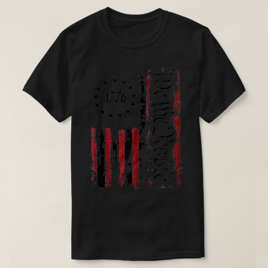 oude Amerikaanse vlagpatriotticus 1776 Wij de Pe T-shirt (Design voorkant)