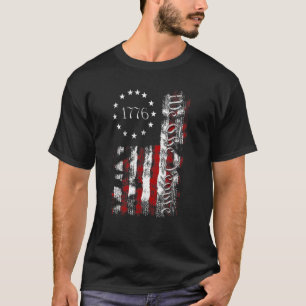  oude Amerikaanse vlagpatriotticus 1776 Wij de Pe T-shirt