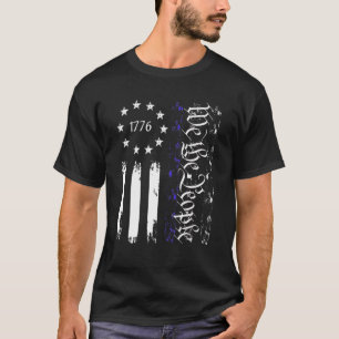  oude Amerikaanse vlagpatriotticus 1776 Wij de Pe T-shirt
