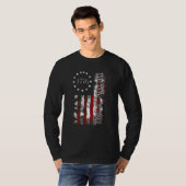 oude Amerikaanse vlagpatriotticus 1776 Wij de Pe T-shirt (Voorkant volledig)