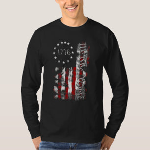 oude Amerikaanse vlagpatriotticus 1776 Wij de Pe T-shirt