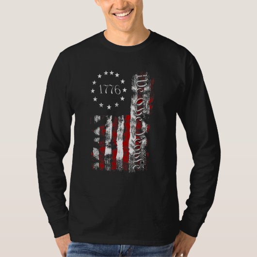 oude Amerikaanse vlagpatriotticus 1776 Wij de Pe T-shirt (Voorkant)