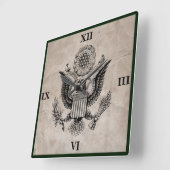 Oude Amerikaanse wapenstilstand met Fashioned Amer Vierkante Klok (Hoek)